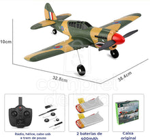 Avião profissional P-40 acrobático de controle remoto 2.4 Ghz de 4 canais
