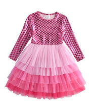 Vestido infantil sereia - 2 a 8 Anos