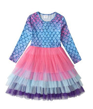 Vestido infantil sereia - 2 a 8 Anos