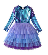 Vestido infantil sereia - 2 a 8 Anos