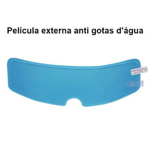 Película anti chuva e anti embaçante para capacete