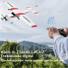 Avião cessna 182 de controle remoto 2.4 Ghz de 2 canais