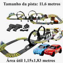 Autorama elétrico profissional com mudança de faixa em escala 1:43