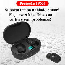 Fone de ouvido Bluetooth 5.0 tws com caixa portátil digital de carregamento