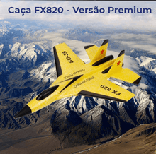 Avião caça FX820 de controle remoto 2.4 GHz de 2 canais– Comprei de Boa