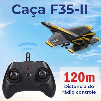 Avião caça F35-II de controle remoto 2.4 GHz de 2 canais